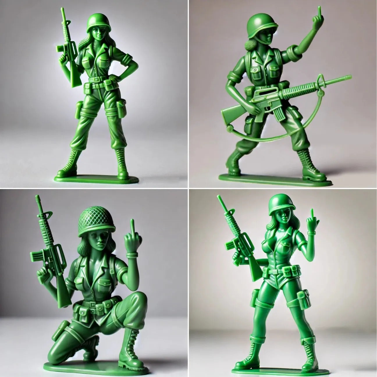 ArmyChic – Funny Green Army Woman Figure