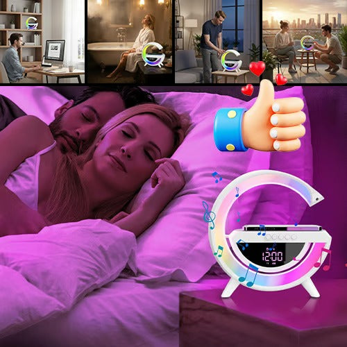 EchoGlow –  Wireless Charging Bluetooth Speaker