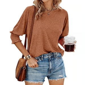 UrbanMuse – Basic Business Tee with Crewneck Charm