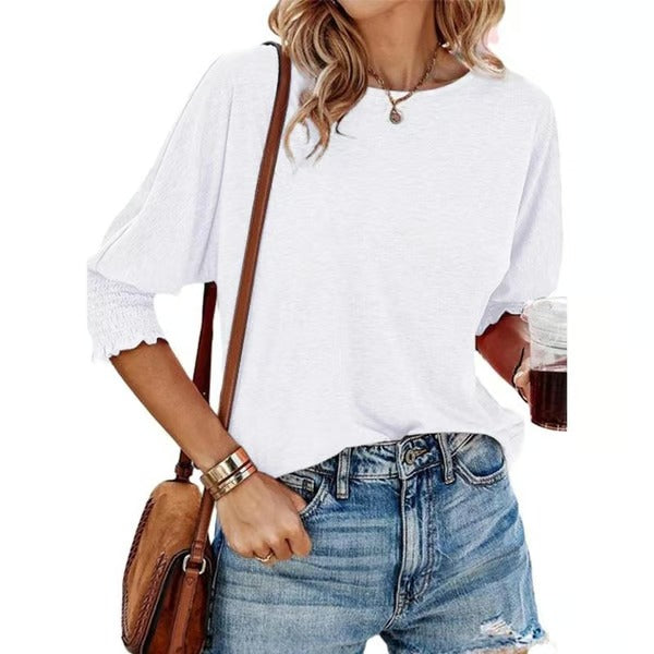 UrbanMuse – Basic Business Tee with Crewneck Charm