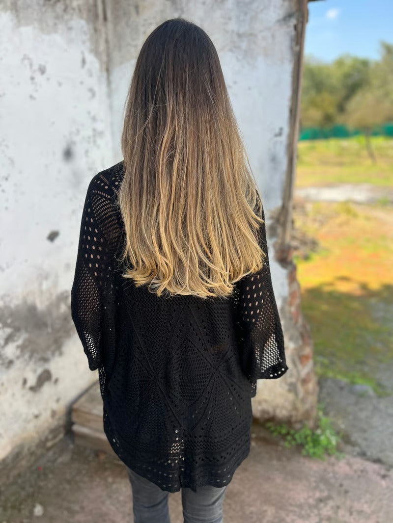 BreezeLoom – Lightweight Hollow Knit Cardigan