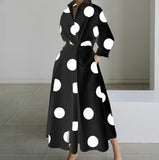 LuxeLapel – Elegant Wrap Shirt Dress