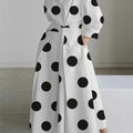 White with large black dots