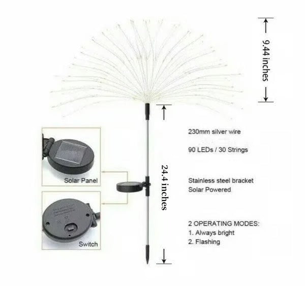 StarBloom – Waterproof Solar Fireworks Garden Light
