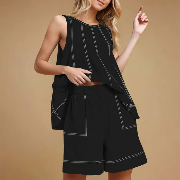 ChicEase – Women’s 2-Piece Sleeveless Outfit Set