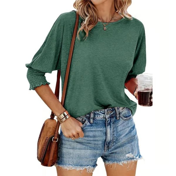 UrbanMuse – Basic Business Tee with Crewneck Charm