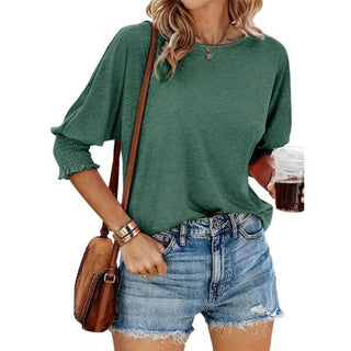 UrbanMuse – Basic Business Tee with Crewneck Charm