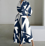 LuxeLapel – Elegant Wrap Shirt Dress