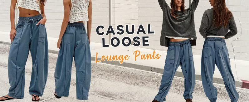 ComfyBarrel – Wide Leg Lounge Sweatpants with Pockets