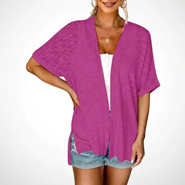 AireLoom – Elegant Open Cardigan with Effortless Drape