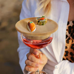 Sip & Snack – Wine Glass Charcuterie Topper Tray