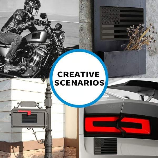 ShadowPatriot – 3D American Flag Emblem Decal