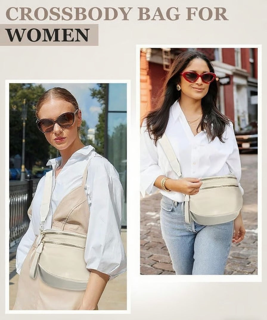 IrisLuxe – Best Version Crossbody with Double Zips