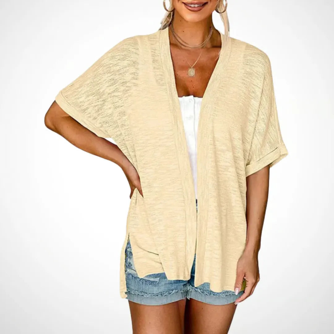 AireLoom – Elegant Open Cardigan with Effortless Drape