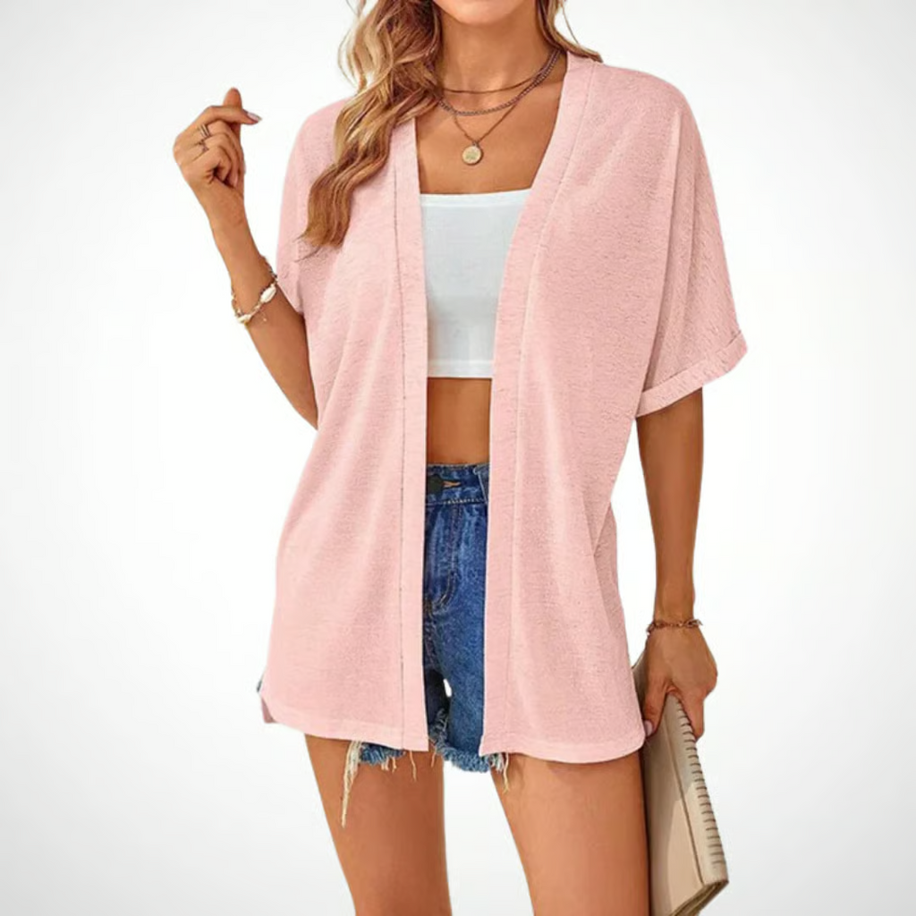 AireLoom – Elegant Open Cardigan with Effortless Drape