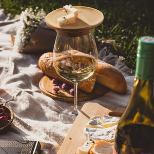 Sip & Snack – Wine Glass Charcuterie Topper Tray