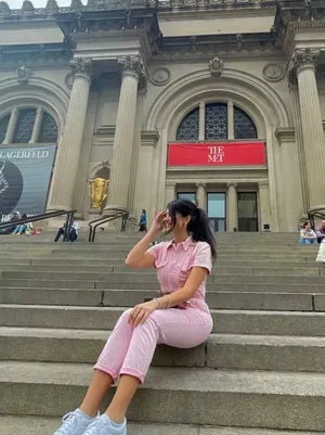 GlamStep – Barbie-Inspired Effortless Jumpsuit