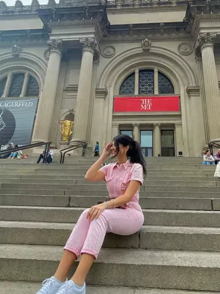 GlamStep – Barbie-Inspired Effortless Jumpsuit