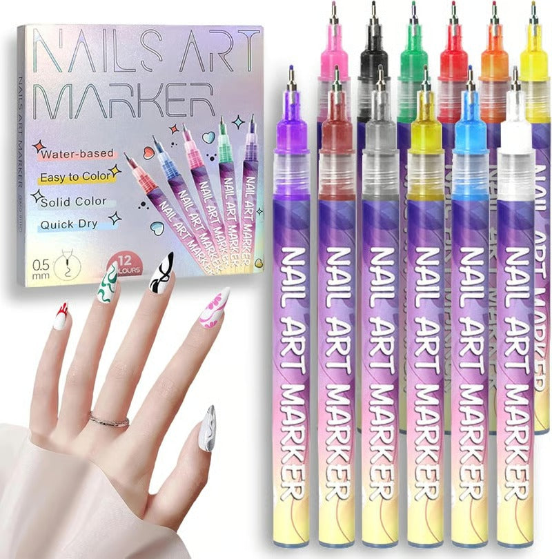 ColorDazzle – Precision Nail Art Pens in 12 Shades