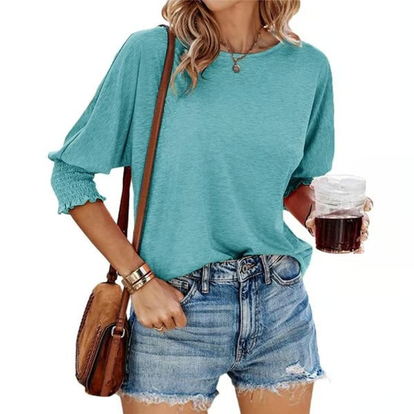 UrbanMuse – Basic Business Tee with Crewneck Charm