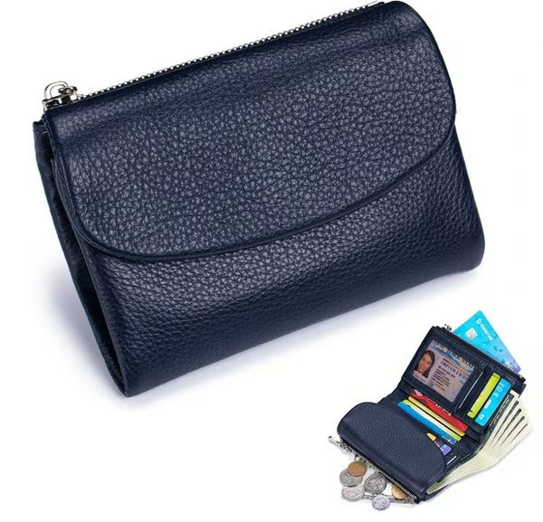 GrainFold – Unisex Pebble Leather Wallet