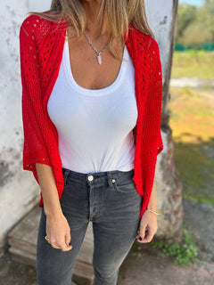 BreezeLoom – Lightweight Hollow Knit Cardigan