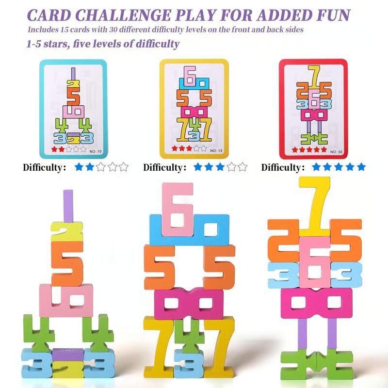 MiniMinds – Educational Wooden Number Blocks Set