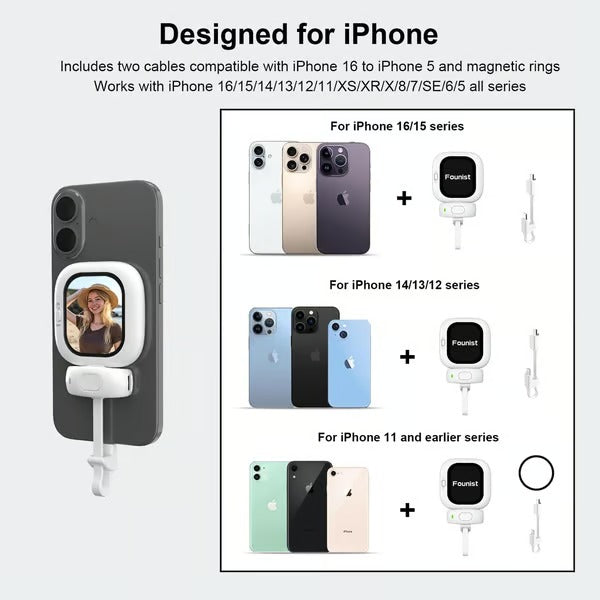 VlogMate – Mini Selfie Screen & Remote Kit for iPhone