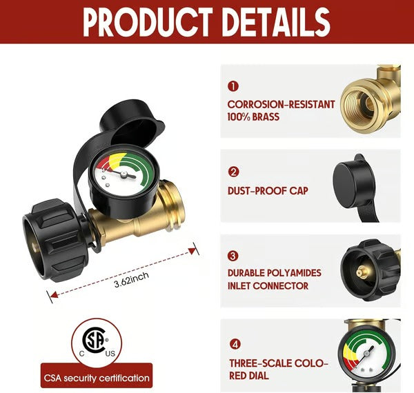 GrillGuard - Universal Gas Level Indicator for 5–40 lb LP Tanks