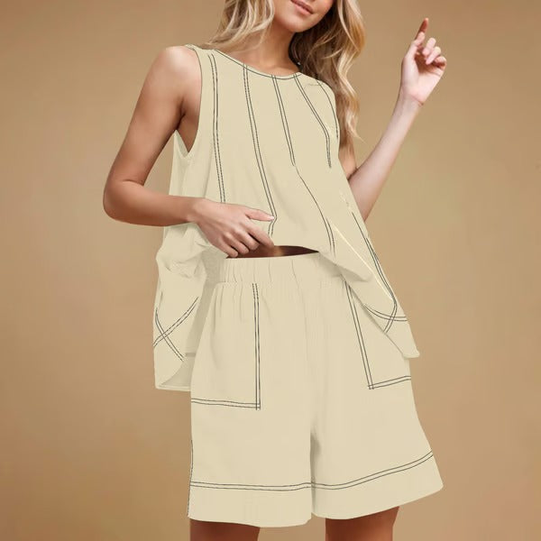 ChicEase – Women’s 2-Piece Sleeveless Outfit Set