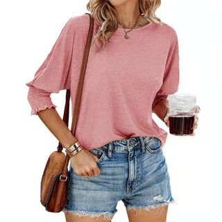 UrbanMuse – Basic Business Tee with Crewneck Charm