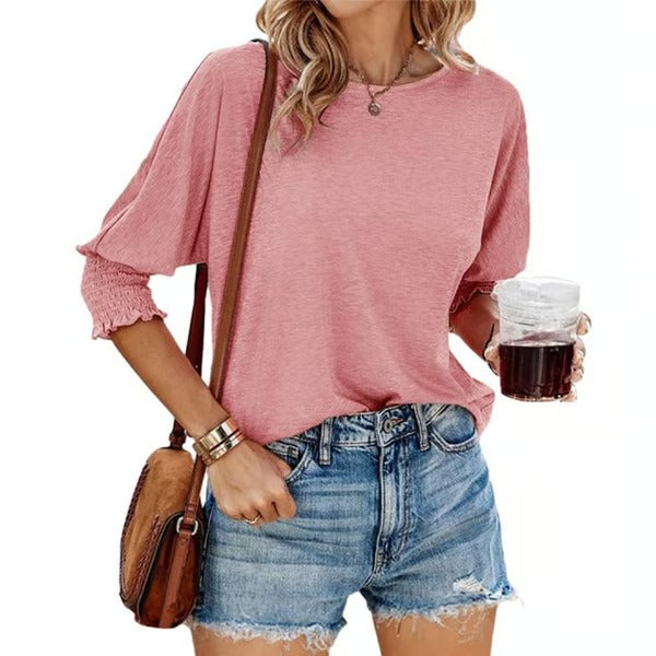 UrbanMuse – Basic Business Tee with Crewneck Charm
