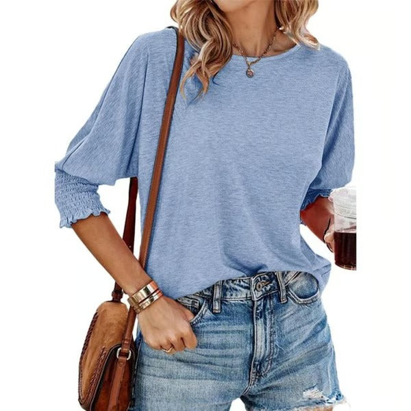 UrbanMuse – Basic Business Tee with Crewneck Charm