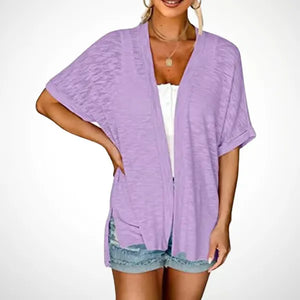 AireLoom – Elegant Open Cardigan with Effortless Drape