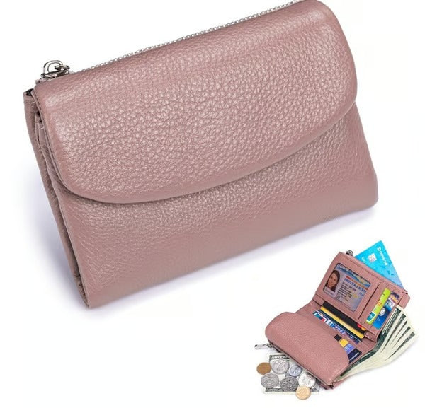 GrainFold – Unisex Pebble Leather Wallet