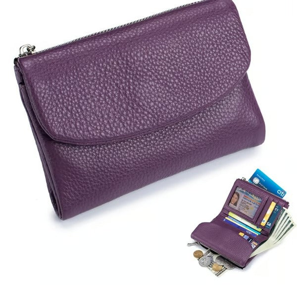 GrainFold – Unisex Pebble Leather Wallet