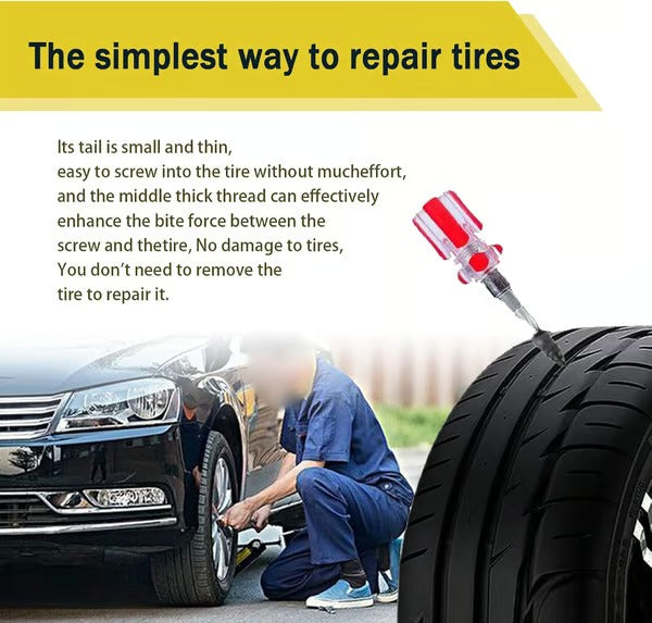 TreadFix – 60PCS Tire Repair Rubber Nail Kit
