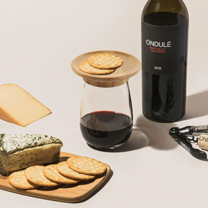 Sip & Snack – Wine Glass Charcuterie Topper Tray