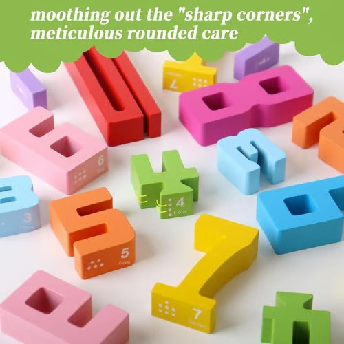 MiniMinds – Educational Wooden Number Blocks Set