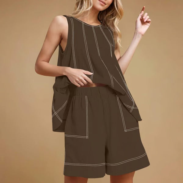 ChicEase – Women’s 2-Piece Sleeveless Outfit Set