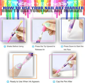 ColorDazzle – Precision Nail Art Pens in 12 Shades