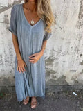 BreezaWear – Natural Fabric Midi Dress