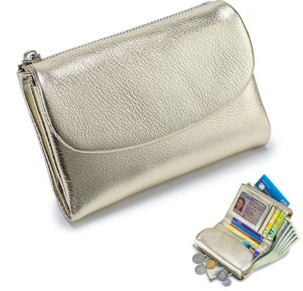 GrainFold – Unisex Pebble Leather Wallet