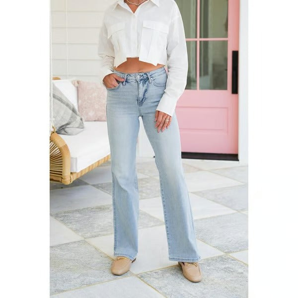 CurveEase – Plus Size Tummy Control Vintage Jeans