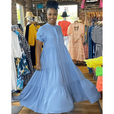 BreezeLuxe – Summer Tiered Midi Dress