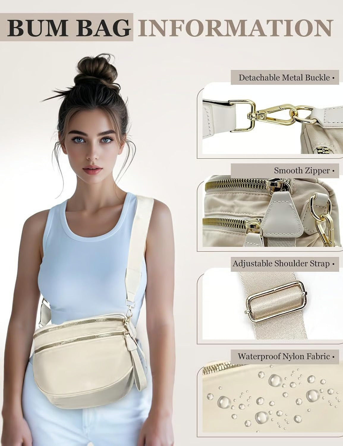 IrisLuxe – Best Version Crossbody with Double Zips