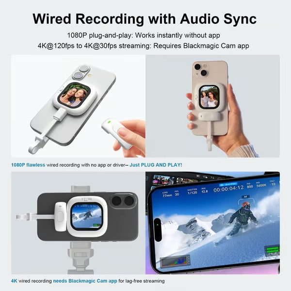 VlogMate – Mini Selfie Screen & Remote Kit for iPhone