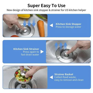 DrainMate – 3 in 1 Kitchen Sink Strainer Tool