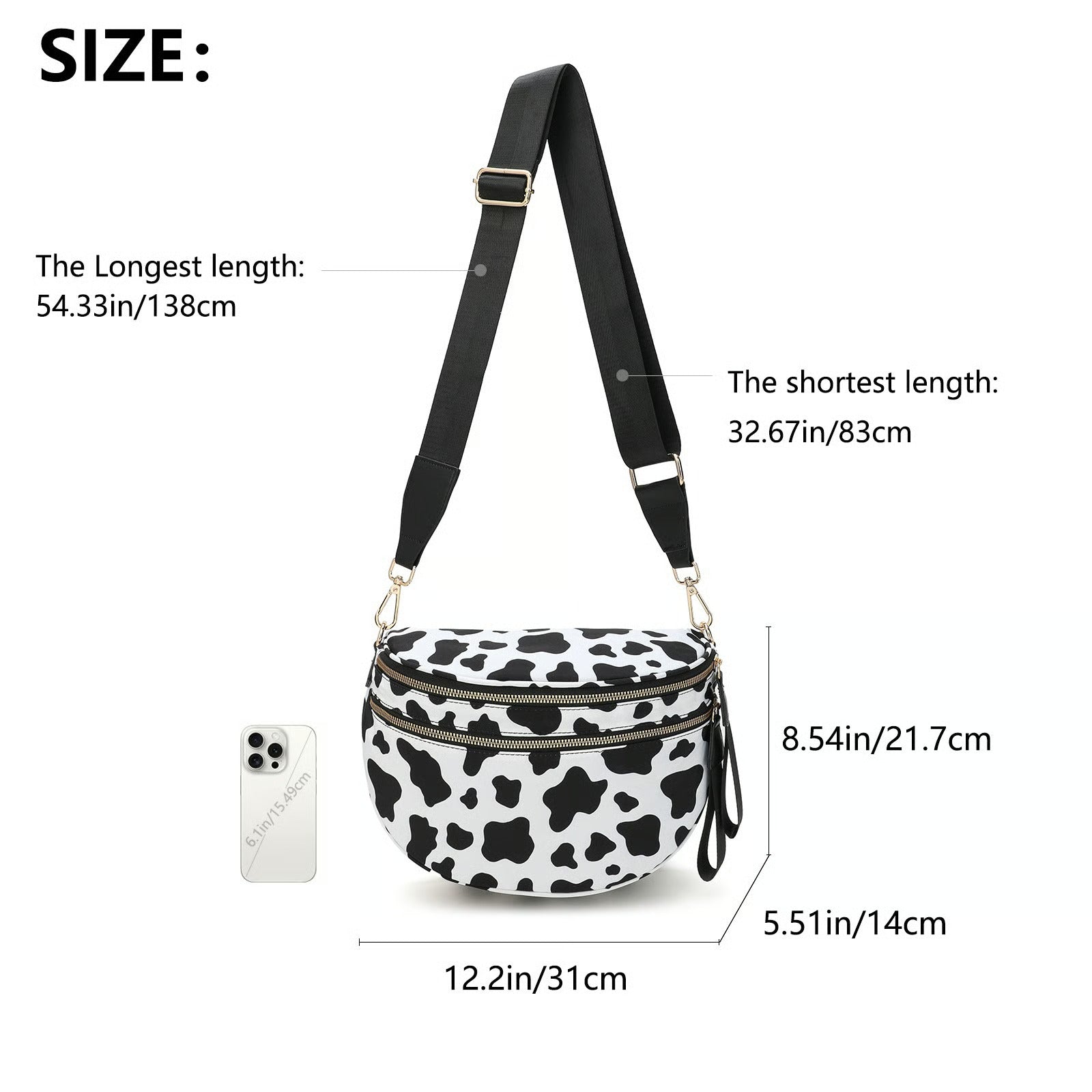 IrisLuxe – Best Version Crossbody with Double Zips