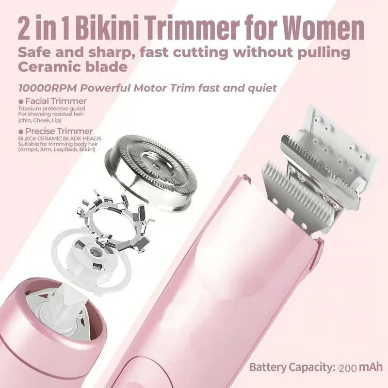 SilkyGlow | 2-in-1 Electric Shaver For Women For Smooth Skin